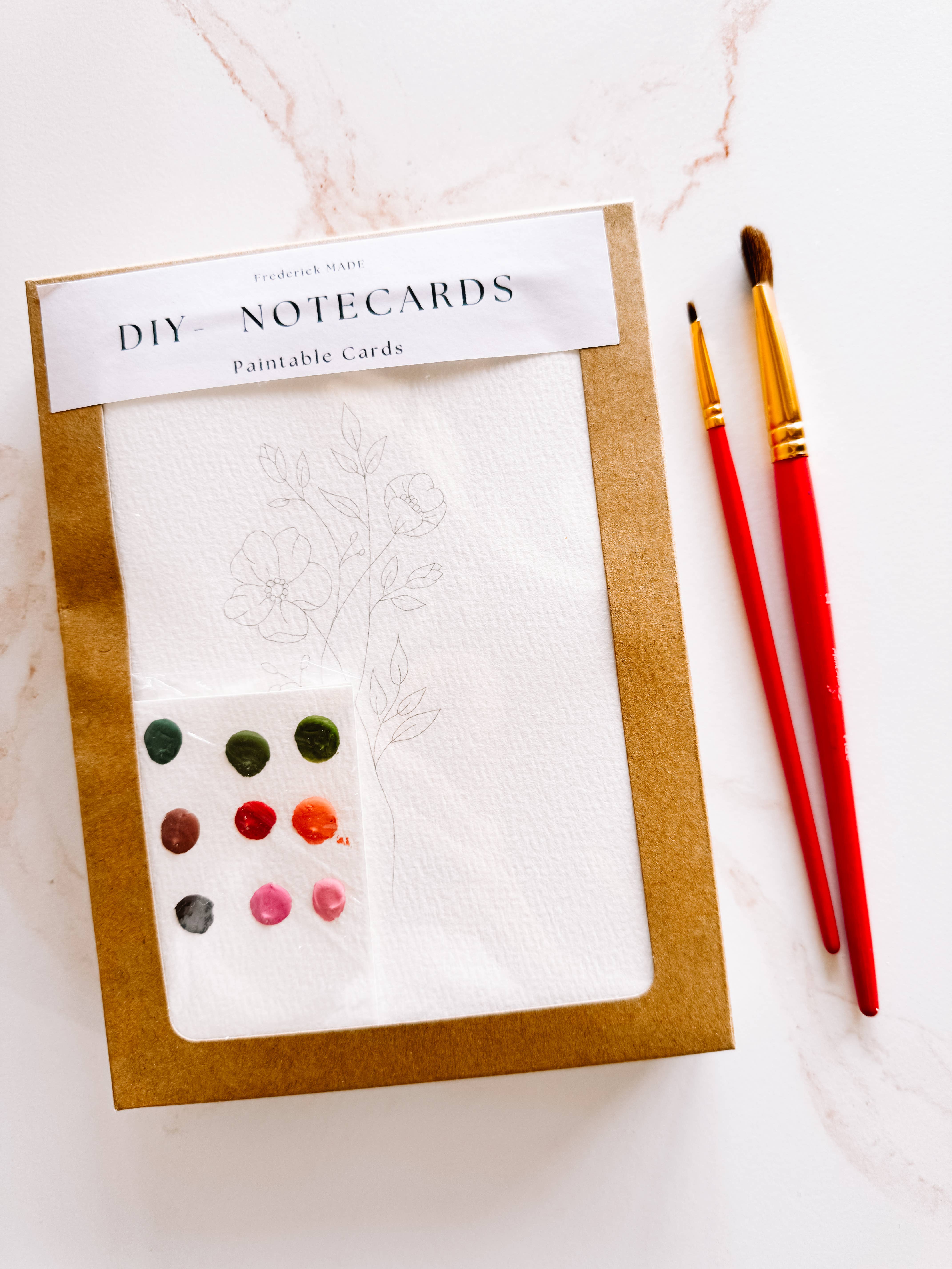 Frederick Made - Wholesale DIY Craft Kit - Bouquets Paintable Notecards4