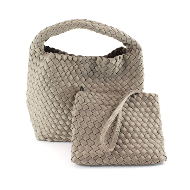 Pretty Persuasions - Wholesale Crossbody Bag - Women's - P23093 Small Nylon Woven Hobo Crossbody Bag w/Cosmetic Pouch11