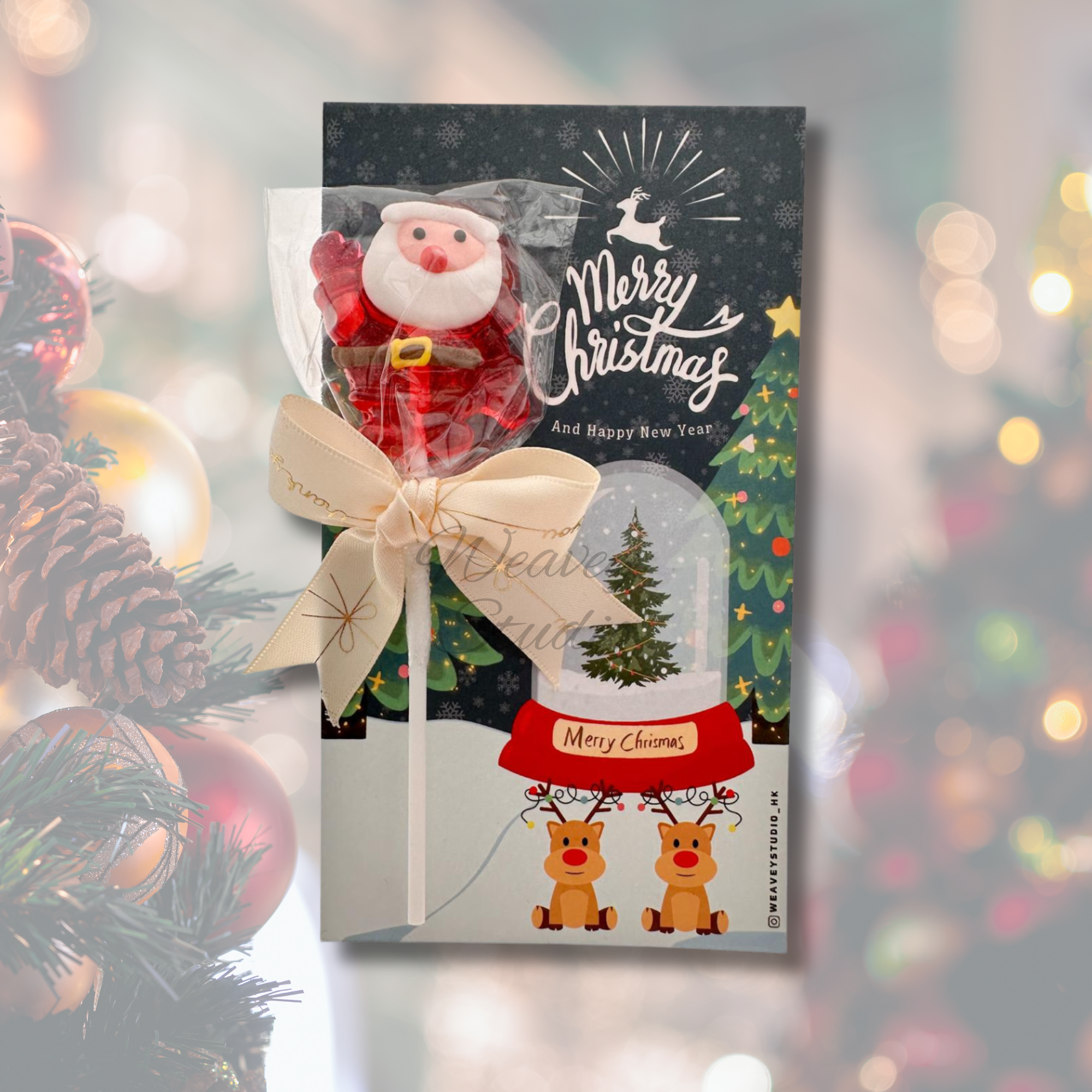 Weavey Studio - Wholesale Lollipop - Christmas Santa, Christmas Tree, Snowman Candy gift packs3