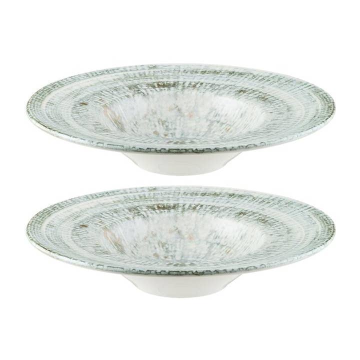 Bol en porcelaine décoré rond Odette dia.11" h:2,5" 14 oz. (Ensemble de 2) pour la vente par TURGLA HOME