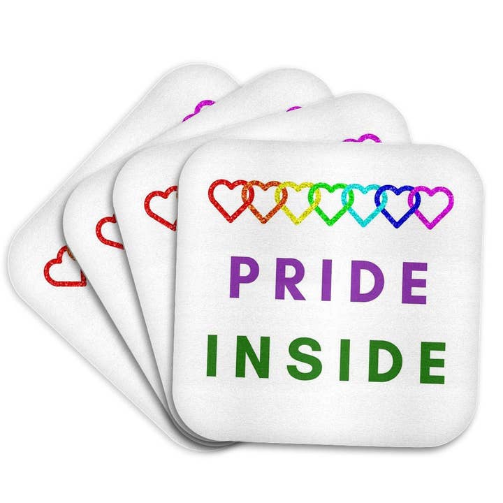 3dRose, Immagine di Cuori con Testo Orgoglio Dentro, Sottobicchiere per la vendita all'ingrosso da parte di 3dRose
