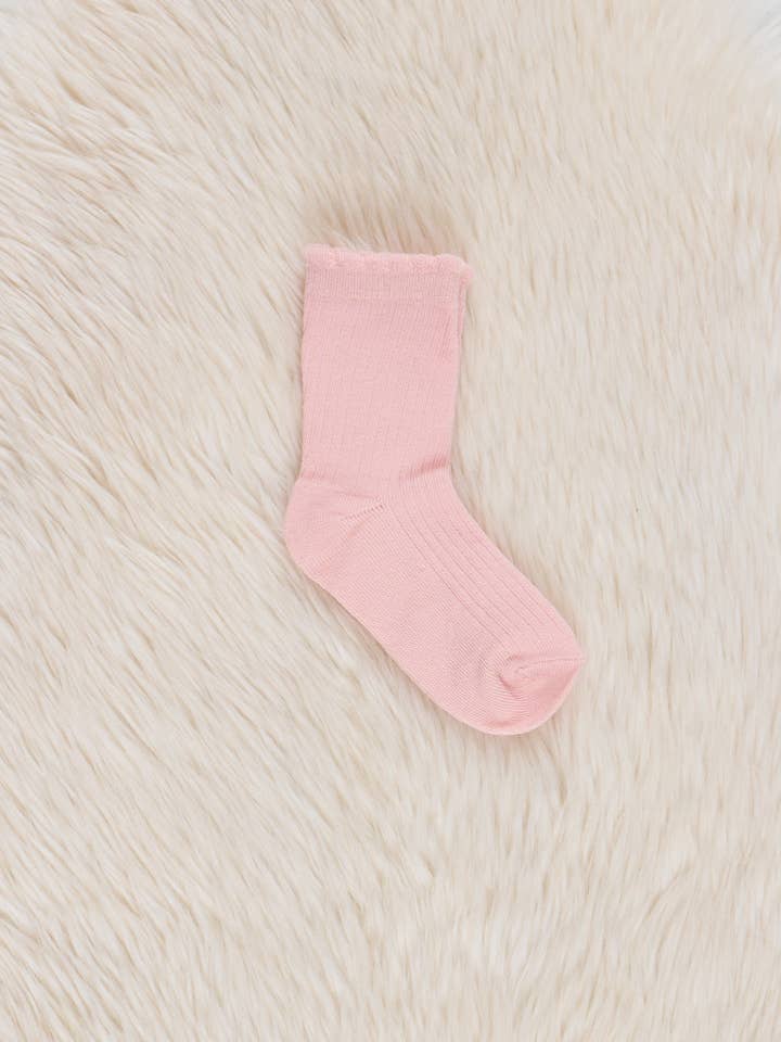 Marie Nicole Clothing - Wholesale Socks - Kids - Scallop Hem Crew Socks