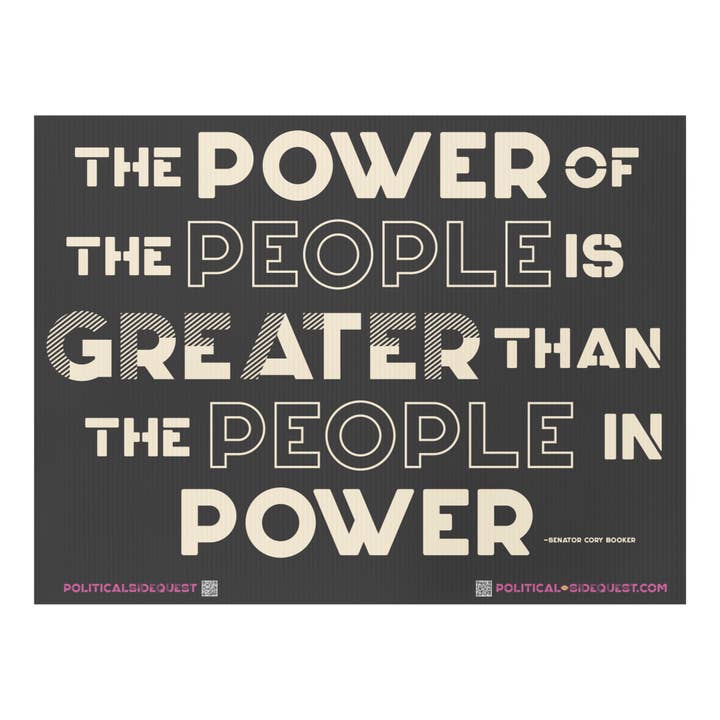People Power Protest Sign for wholesale by Feather & Fox Print Co.