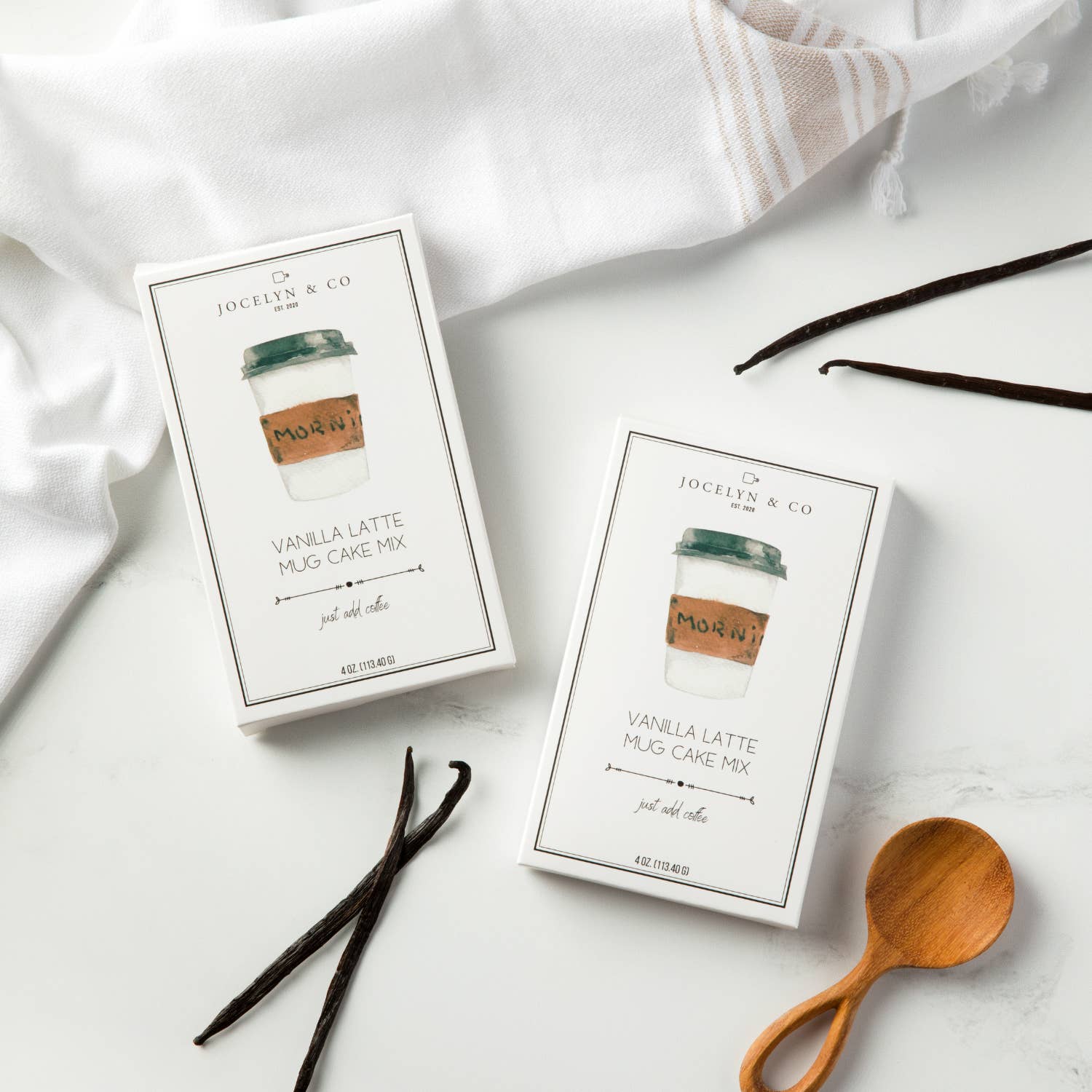 Jocelyn & Co – Preparado de bolo por atacado – Bolo de caneca com leite de baunilha