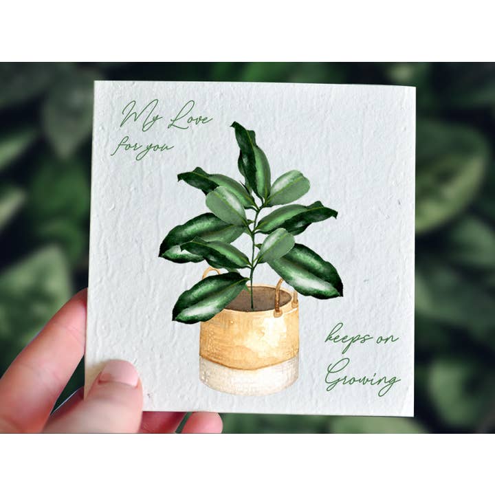 Love Keeps on Growing 'valentines Day' Gift Cards for wholesale by Nurturing Nature Cards