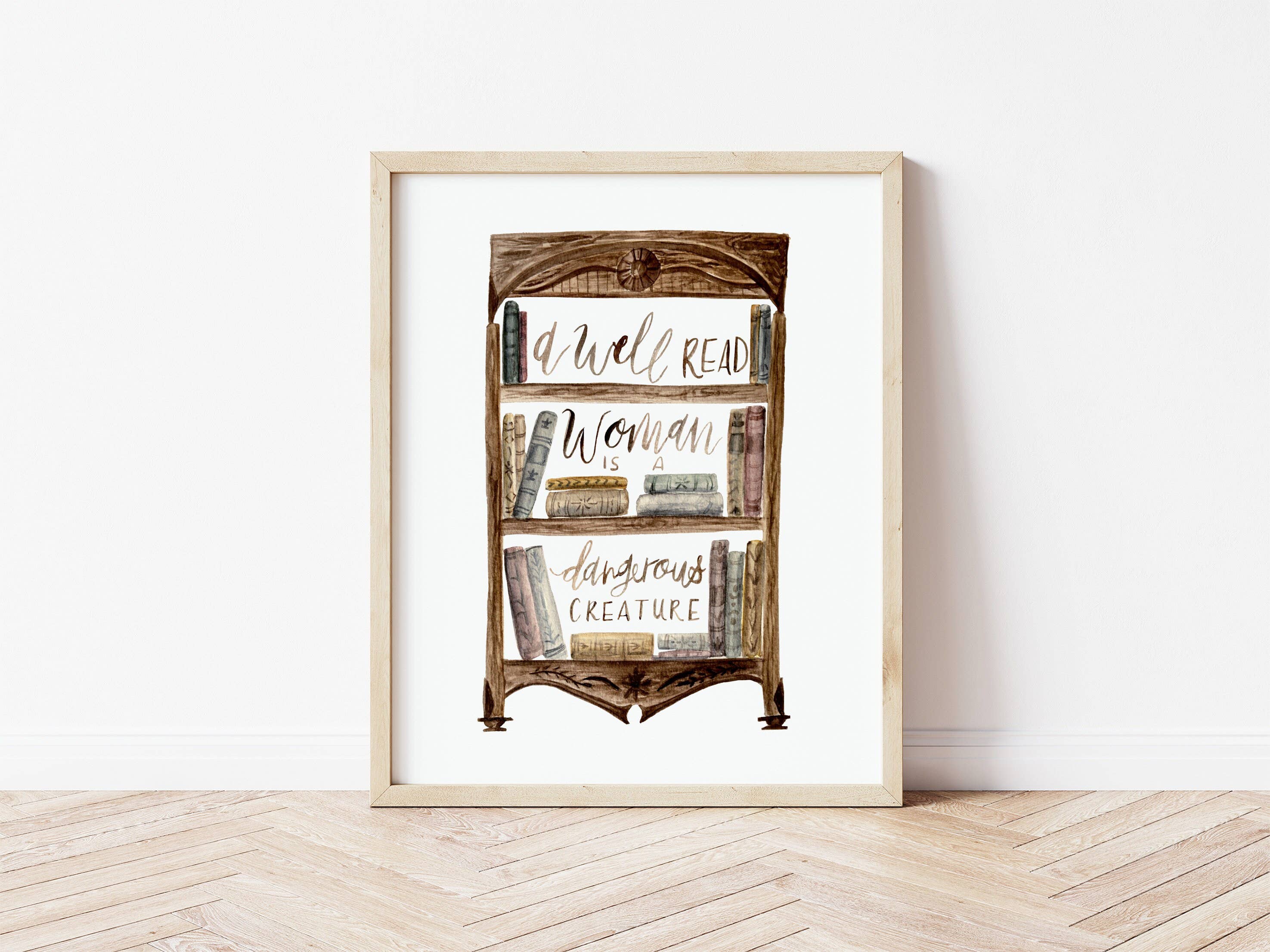 Fox and Wild - Wholesale Art Print - A Well Read Woman is a Dangerous Creature // 8 x 10 Print