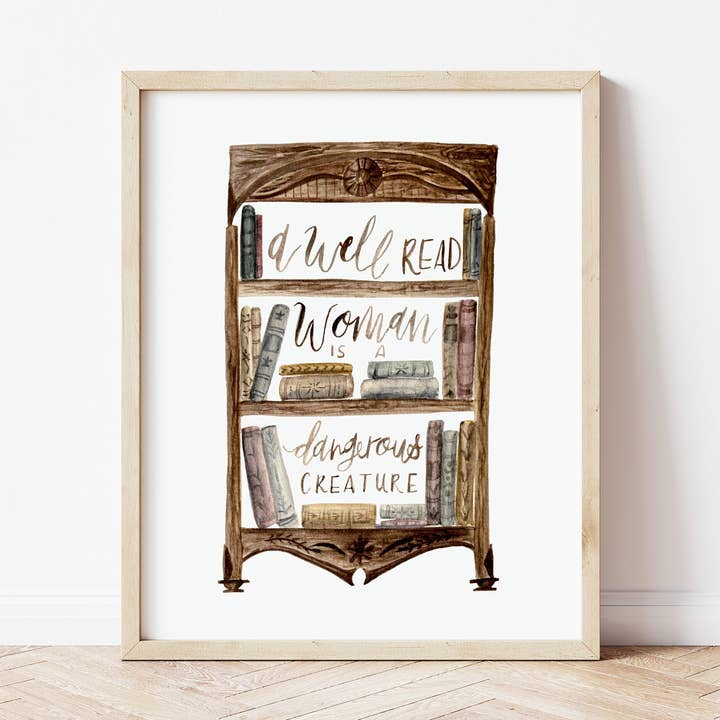Fox and Wild - Wholesale Art Print - A Well Read Woman is a Dangerous Creature // 8 x 10 Print0