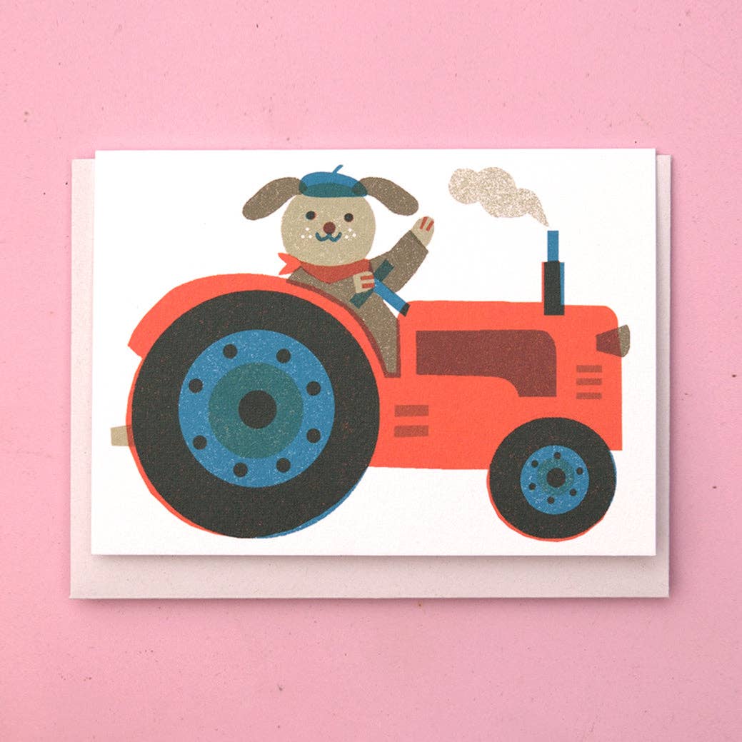 The Printed Peanut Homeware & Stationery – wholesale Everyday greeting card – Tractor Mini A7 Card1