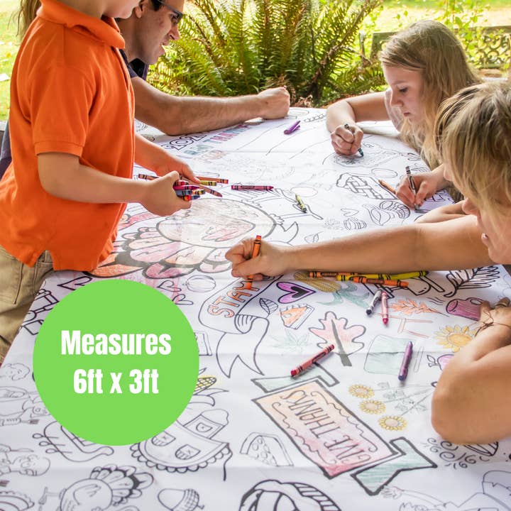 Creative Crayons Workshop - Wholesale Coloring Tablecloth - Kids & Baby - Thanksgiving Coloring Tablecloth
