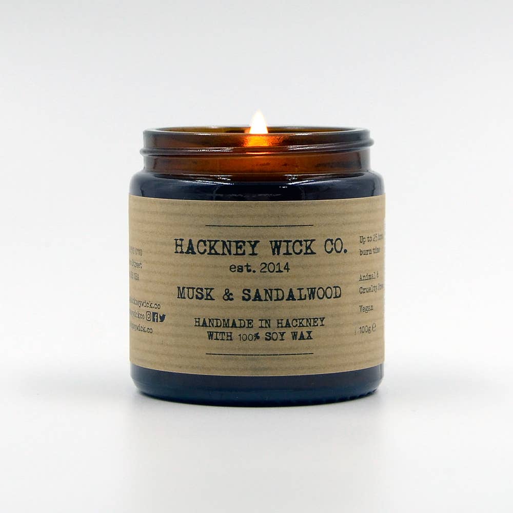 Hackneywickco – wholesale Jar/filled candle – Hackney Wick Co Soy Wax Musk & Sandalwood Candle2