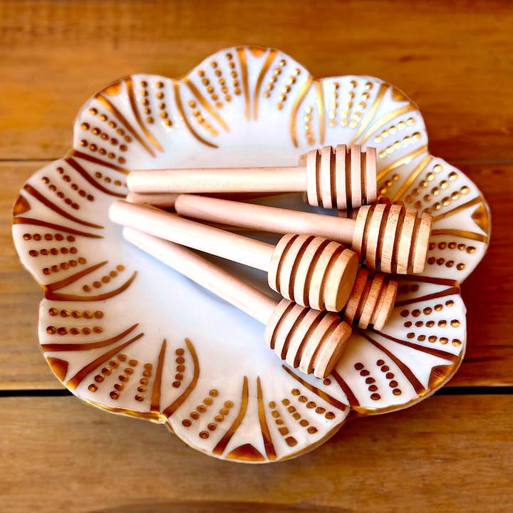 The Enchanted Hive - Wholesale Honey Dipper - 3in Wooden Honey Wand
