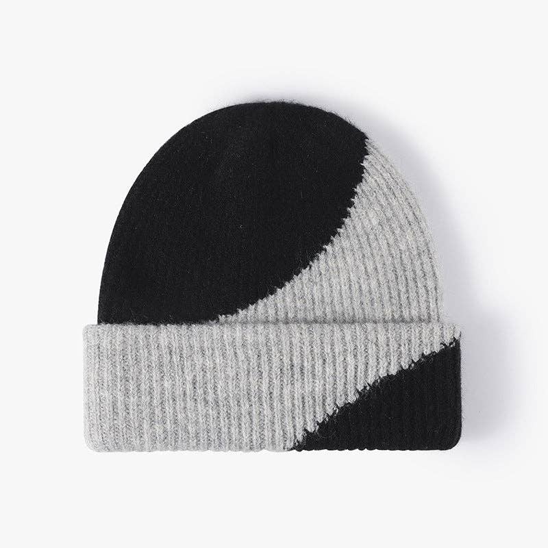 Dipped Shop - Wholesale Beanie - Women's - Simple Contrast Color Warm Knit Beanie DPKB30201