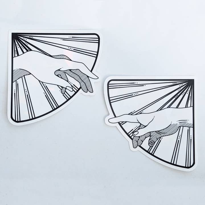 Adesivi per vetri God and Adam Rainbow per la vendita all'ingrosso da parte di Amy in the Aether Art