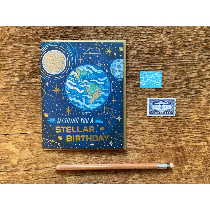 Noteworthy Paper & Press - Vente Cartes d'anniversaire - Carte d'anniversaire Stellar1