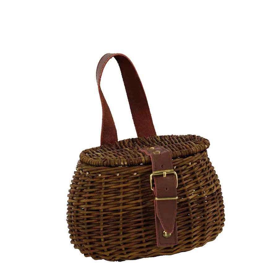 Vagabond Vintage - Wholesale Basket - Small Wicker Fishing Basket2