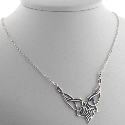 Silver Insanity - Wholesale Pendant/Charm Necklace - Elven Vine and Leaves Sterling Silver Necklace