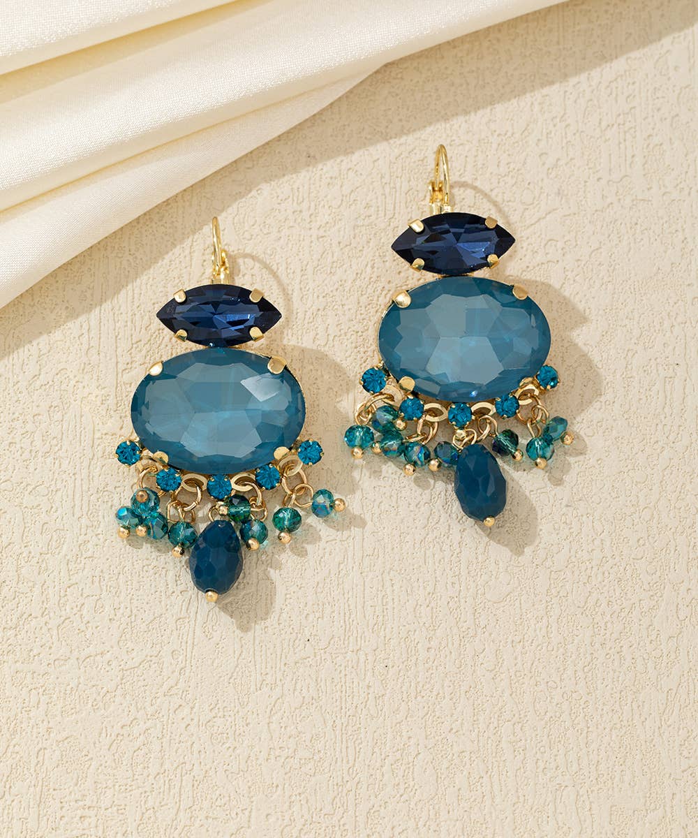 Blossom bijoux - Wholesale Dangle Earrings - Dangling earrings with rhinestone tassels – 26AHBOL0184