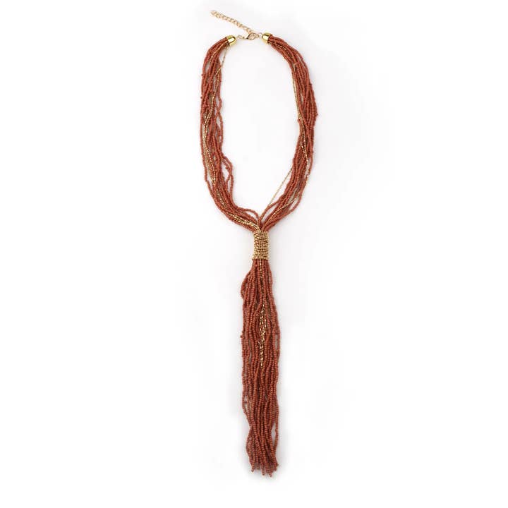 Domoflor s.l - Wholesale Beaded/Pearl Necklace - 💫🎀 Long Beaded Necklace with Bohemian Tassel 🎀💫