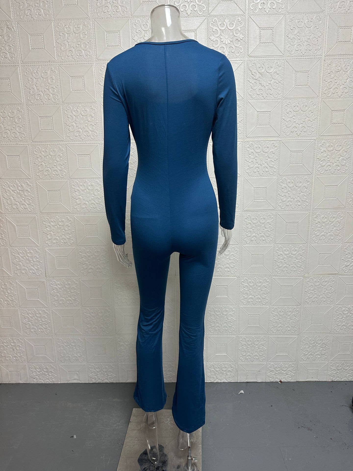 Lily Clothing - Wholesale Jumpsuit - Women's - Lift hip square neck wide leg high jump jumpsuit17