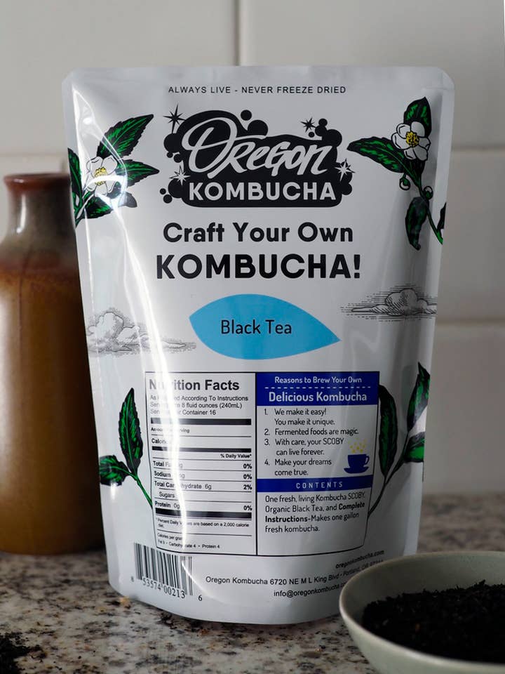 Craft Your Own Black Tea Kombucha Starter Kit for wholesale by Oregon Kombucha