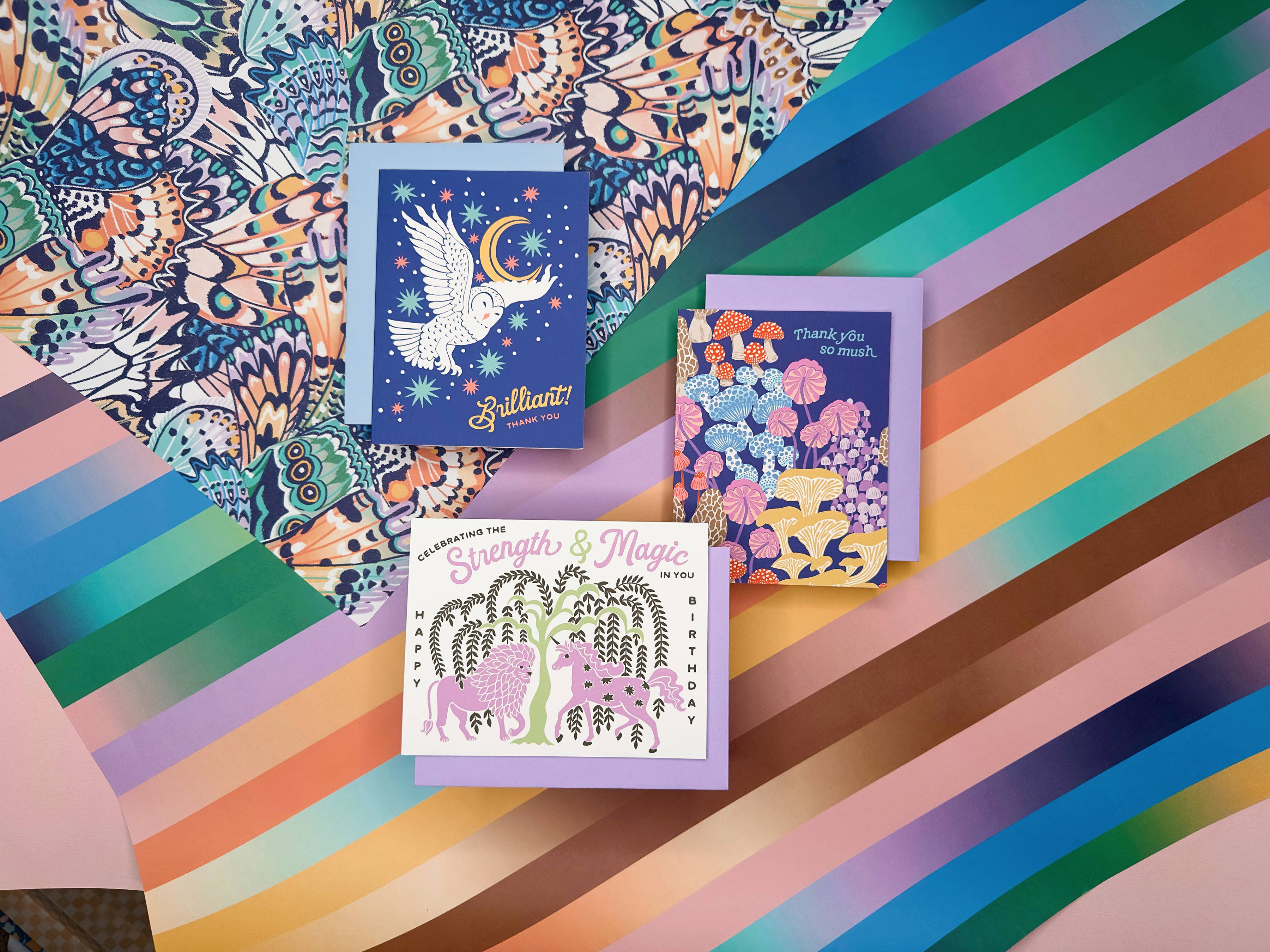 O.O.M.F. Creative - Wholesale Birthday Card - Lion & Unicorn | Birthday Card | Empowerment Card | Woodland1