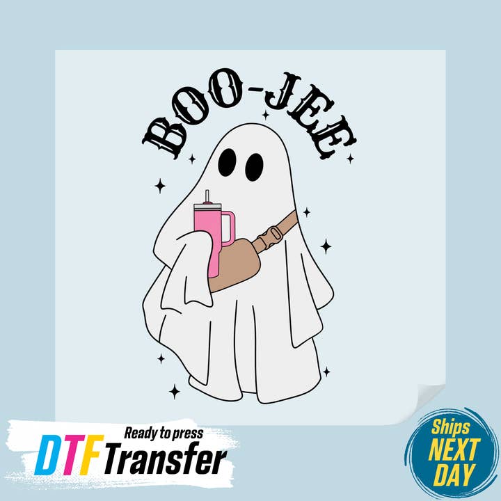 Boo Jee Halloween Ghost DTF Transfer for wholesale by DTF Office