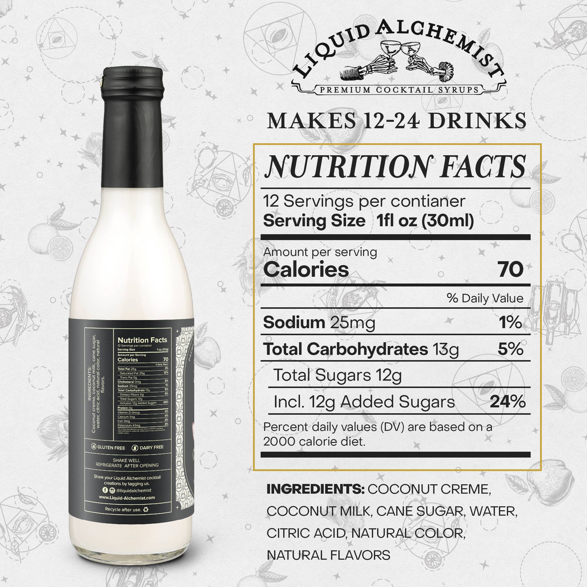 Liquid Alchemist Syrups - Wholesale Cocktail Mix/Syrup - Coconut Cocktail Syrup5