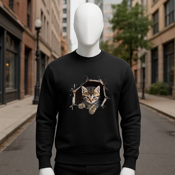 black sweatshirt with print for wholesale by fabrica personalizacion