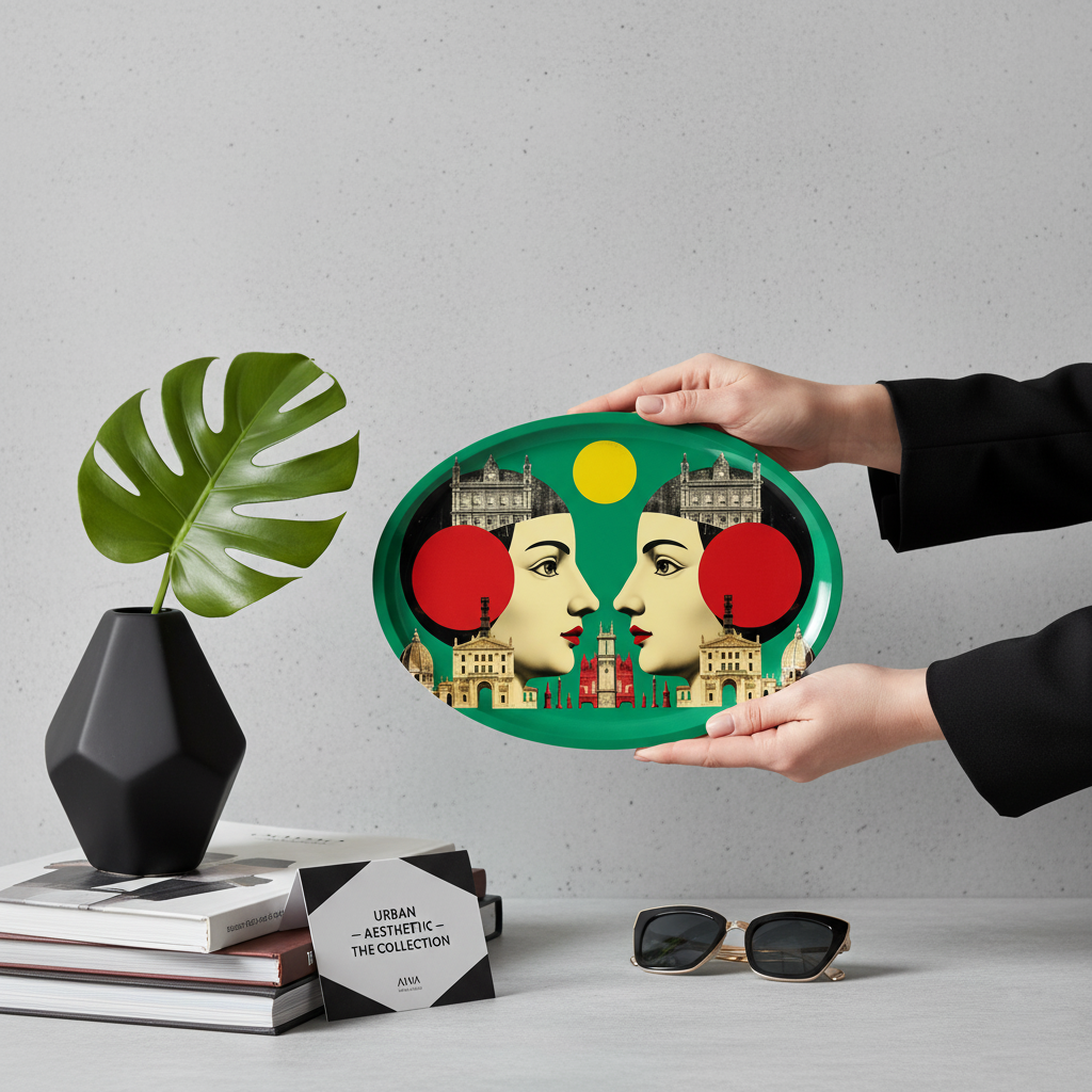 Mouchkine Jewelry - Wholesale Decorative Tray - art chitecture tray 31x22 cm4