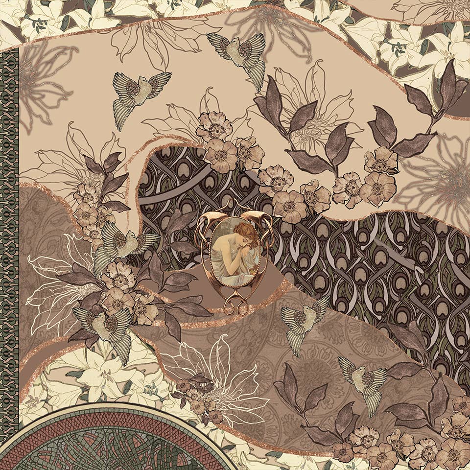 BROKANTE – wholesale Halsduk - Dam – Modalrutig 90x90cm REPOS SAND0