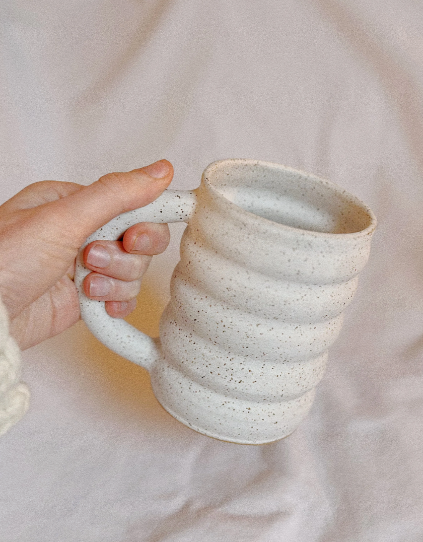 Pepper Stone Ceramics - Wholesale Coffee Mug - Tall Wavy Mug6