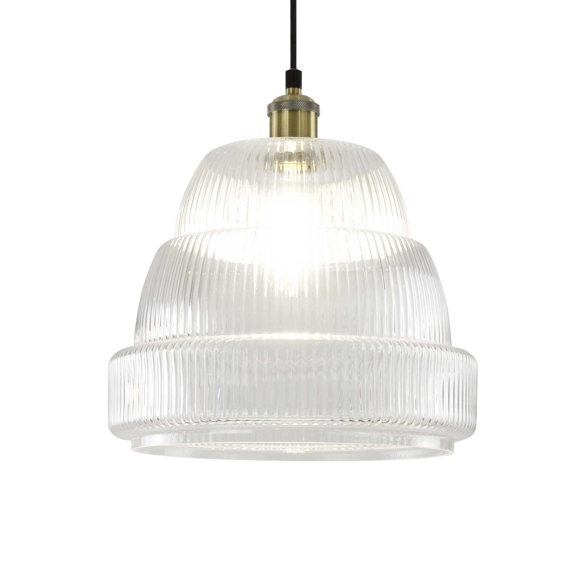 C-Création - Wholesale Kroonluchter/hangend licht - Gekleurd geribbeld glazen hanglamp Chani5