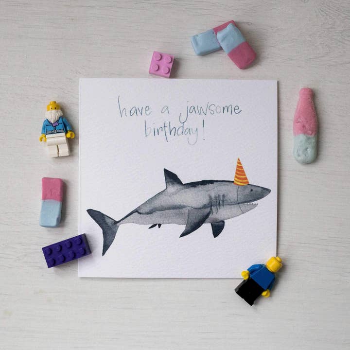 And Hope Designs - Cards, Stickers & Stationery - Wholesale Birthday Card - Shark pun birthday card, funny kids birthday card, animals2