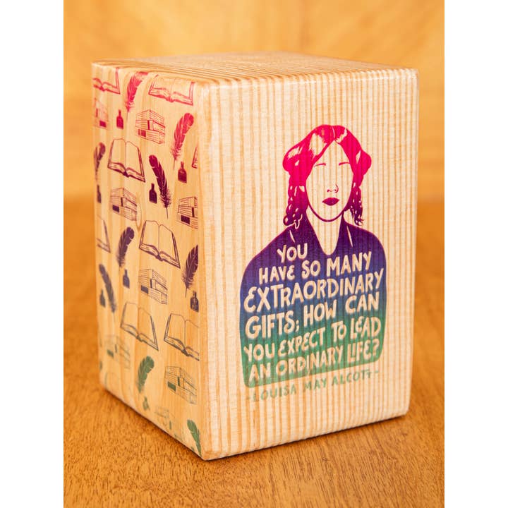 ARCHd - Wholesale Bookend - Iconic Woman Quote Bookend (sold individually) NATURAL WOOD20