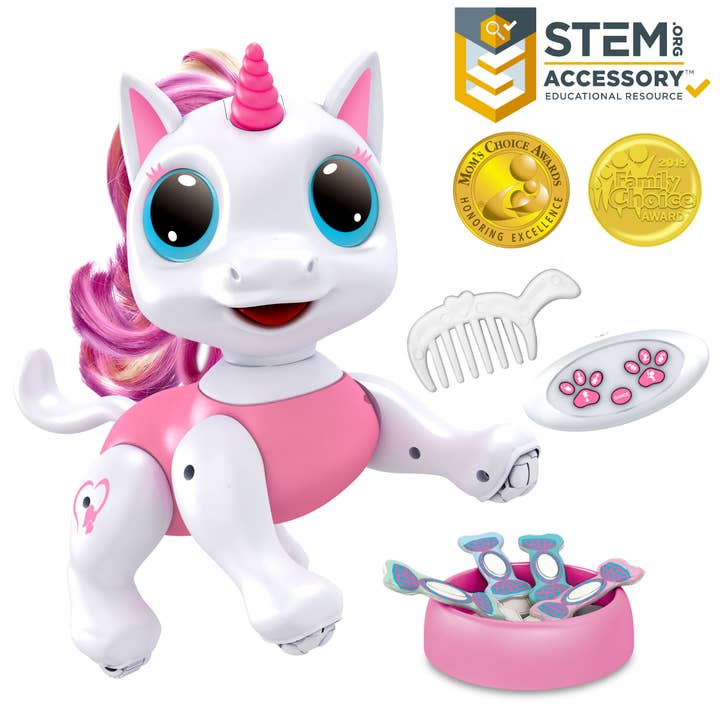 USA Toyz - Wholesale Electronic Toy - Kids & Baby - Robo Pet Unicorn STEM Learning (White)