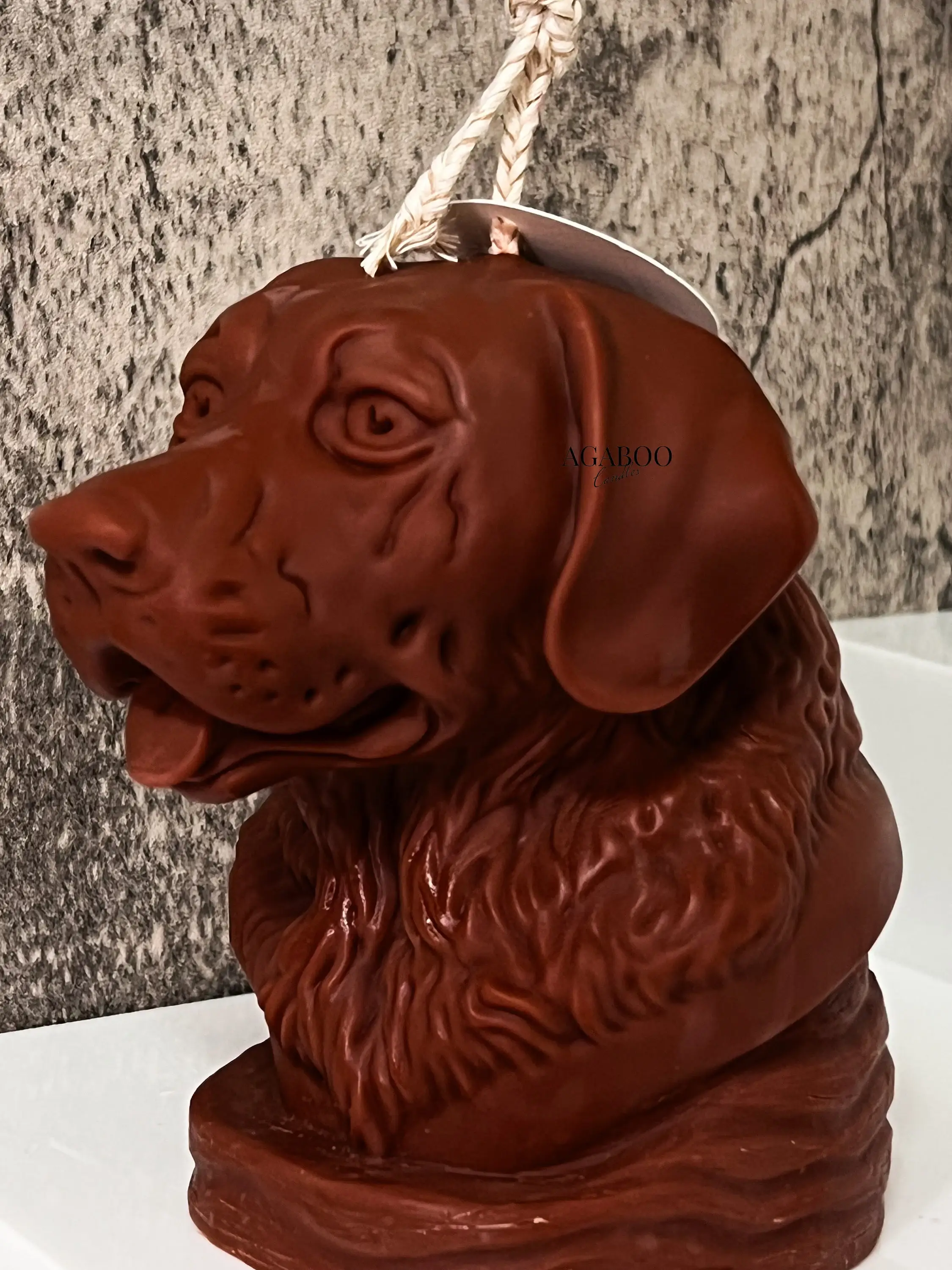 Agaboo Candle - Vente Bougies originales - Jolie bougie en forme de tête de chien 4,5 x 4 po - Animaux9