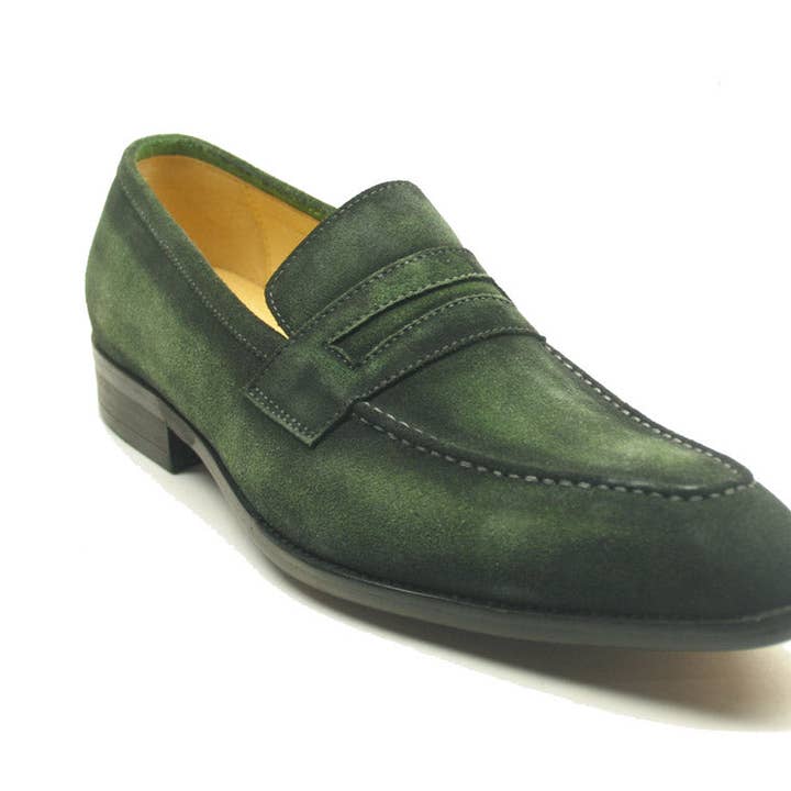 Leather Suede Penny Loafer for wholesale by Carrucci Shoes
