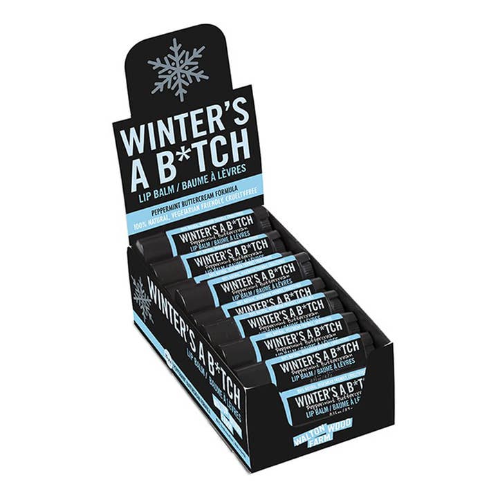 Lip Balm - Winter's a B*tch 20 pack - Peppermint Buttercream for wholesale by Walton Wood Farm Corp.
