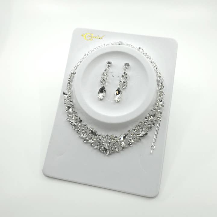 TAPA fashion - Vendita all'ingrosso Parure di gioielli - Set Collana e Orecchini di Cristallo FJN366 (1PC)7