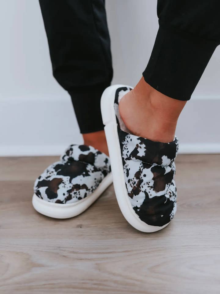 The Front Porch Label - Wholesale Slippers - Women's - Brown Cowhide Slippers1