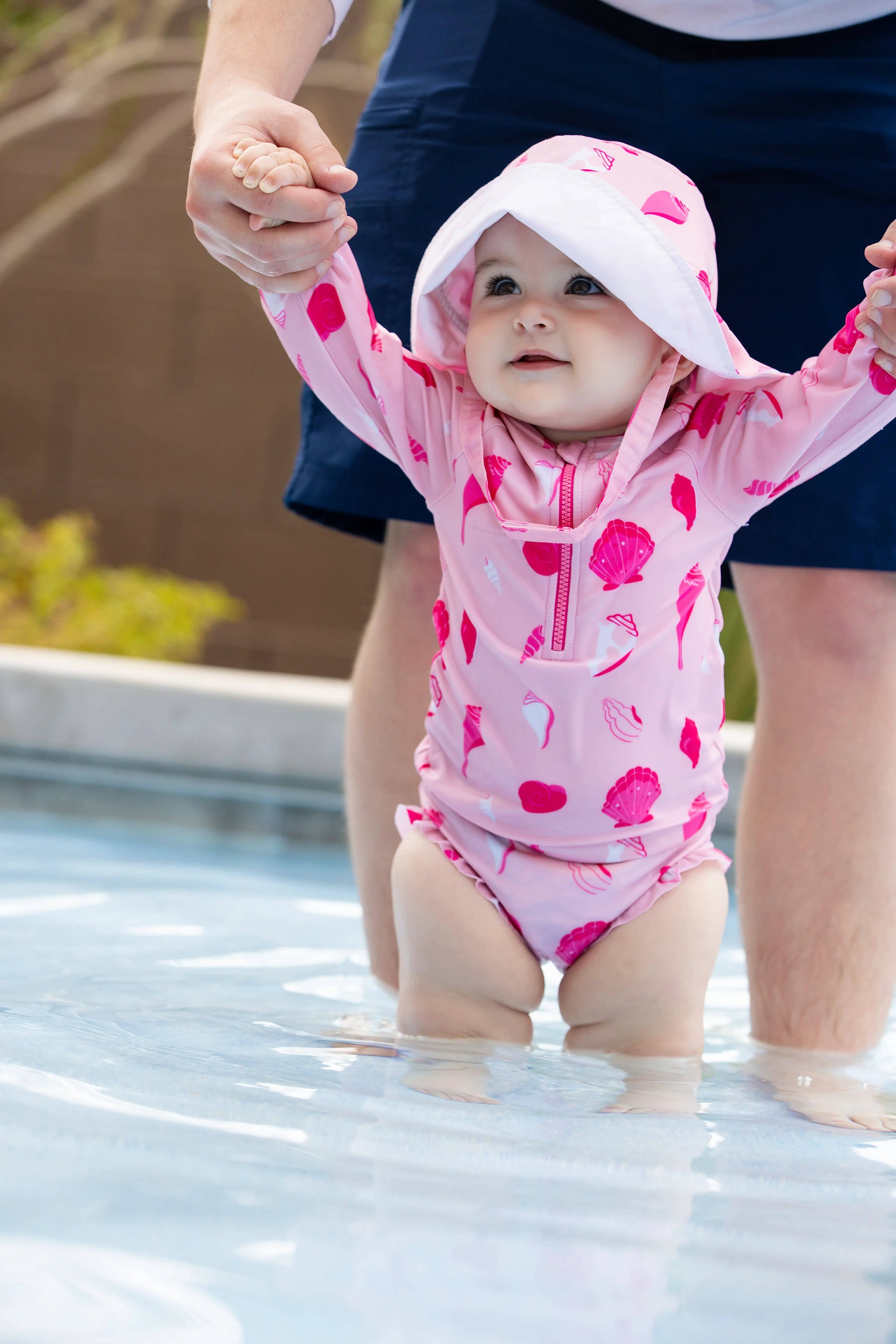 Monica + Andy – Großhandel Sonnenhut - Kinder – Kinder-Sonnenhut_Rosa Muscheln3