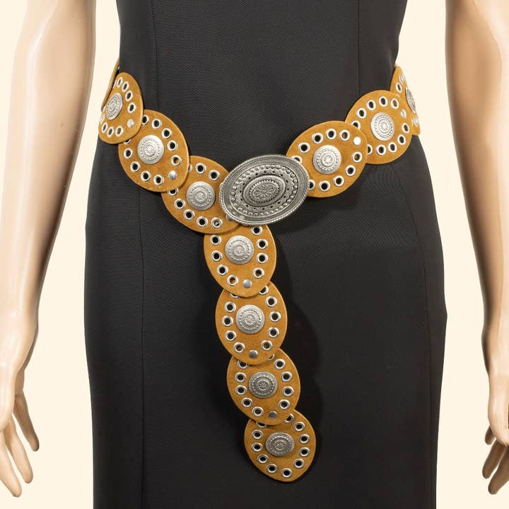 Grande cinto de disco oval ocidental ornamentado por atacado de Anarchy Street