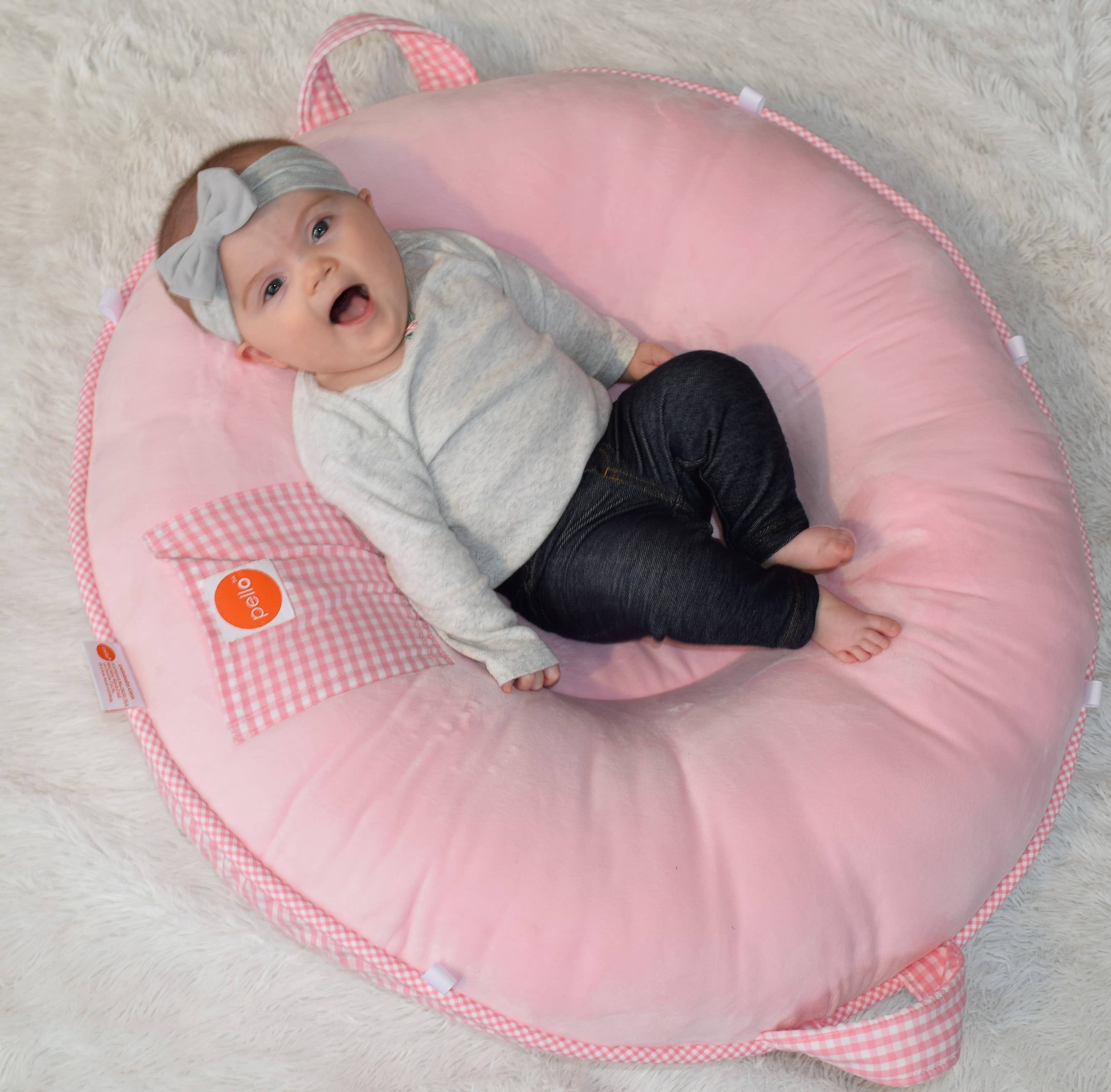 GooseWaddle + Pello - Wholesale Floor Pillow - Sadie Pink Infant Pello Floor Cushion3