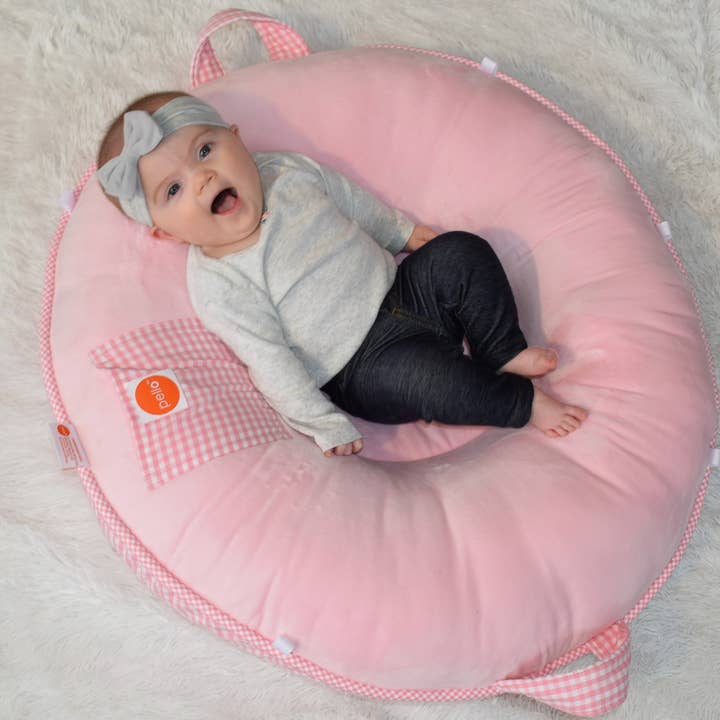 GooseWaddle + Pello - Wholesale Floor Pillow - Sadie Pink Infant Pello Floor Cushion3
