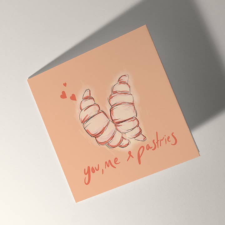 Salty Melon Prints - Wholesale Love Card - YOU, ME & PASTRIES0