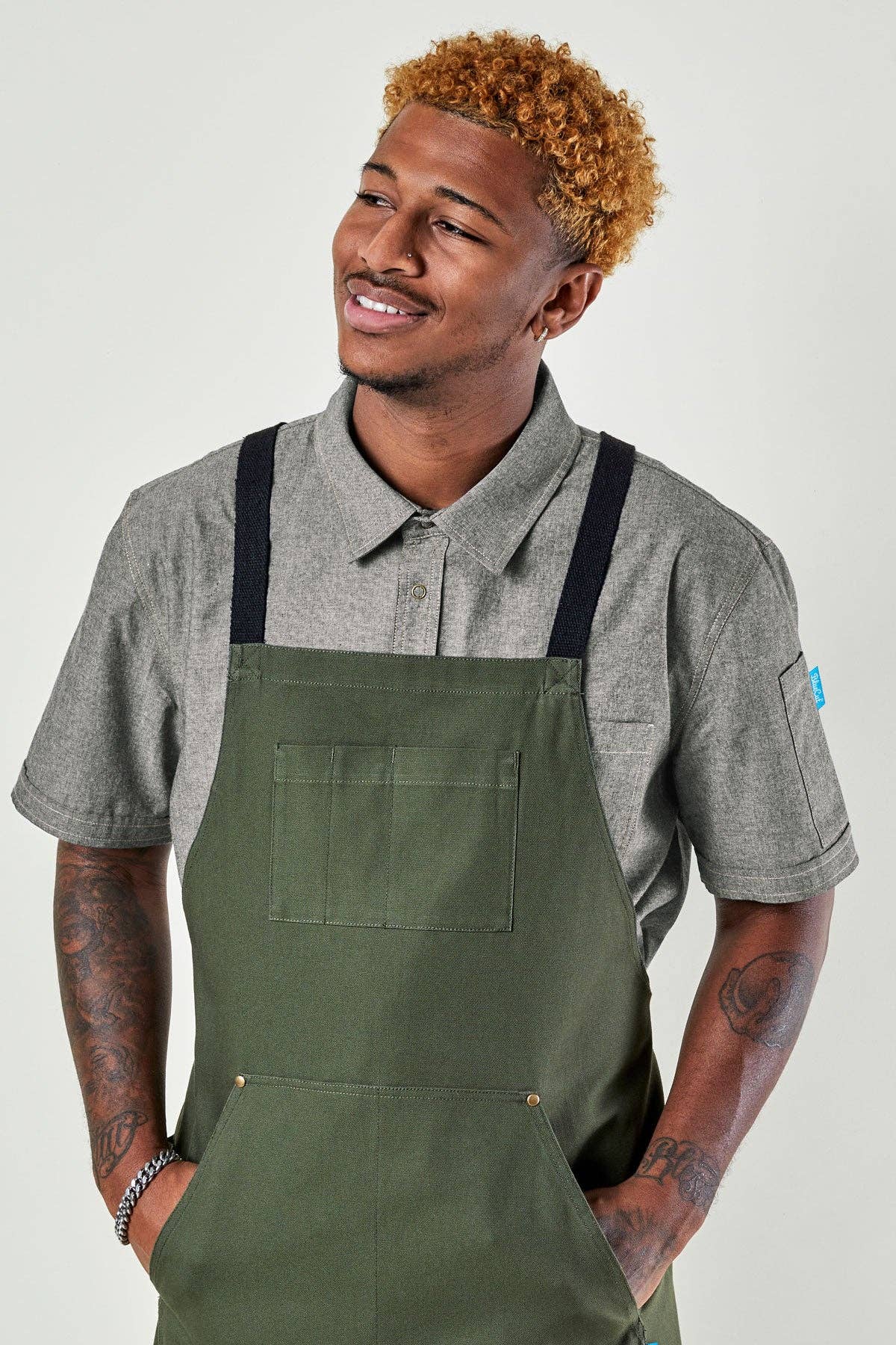 BlueCut - Wholesale Button Down Shirt - Unisex - Logan Work Shirt-Chambray-Unisex5