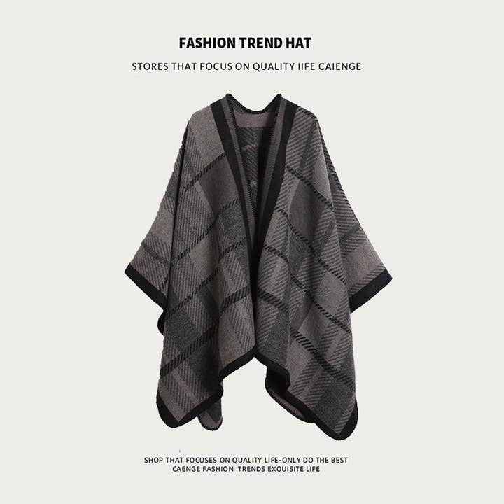 SueSilkHK – wholesale Cape – Women's – Ethnic Style Women's Shawl, Thickened Cape Coat for Autumn and Winter, Travel Photography Split Cloak9