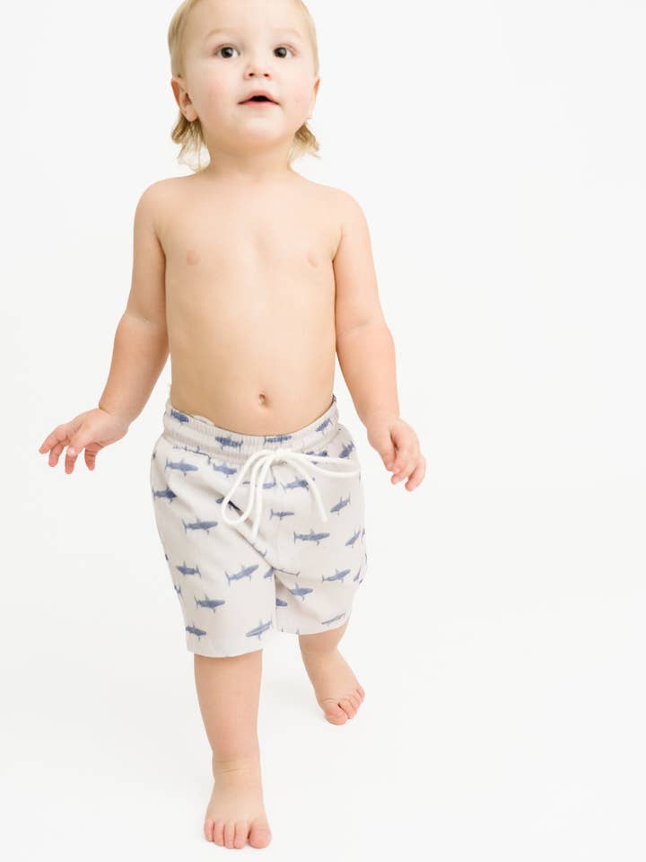 Little One Shop - Wholesale Clothing Set - Baby - Mini Shark Swim Trunks