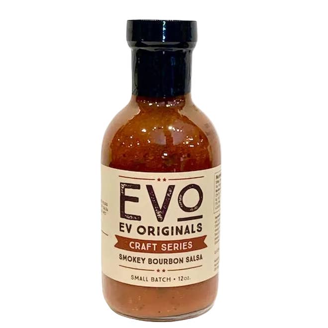 Smokey Bourbon Salsa - 12 oz Bottle for wholesale by EVOriginals-EVO