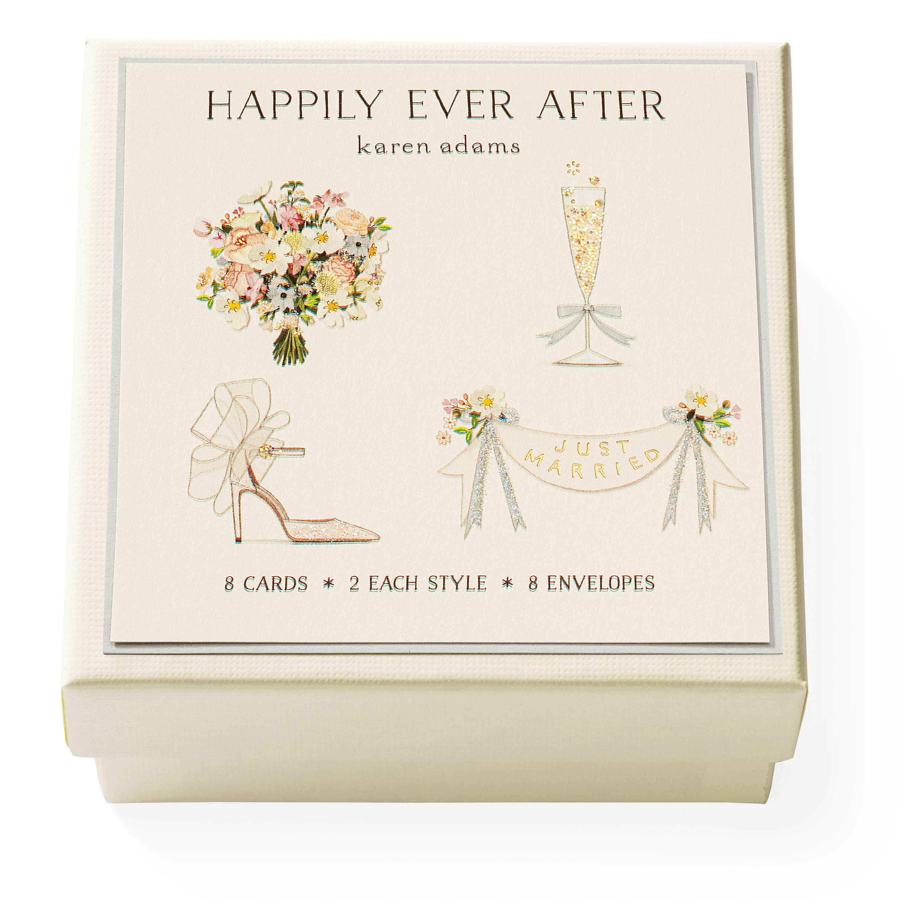 Karen Adams Designs - Wholesale Wedding Card - Just Married Individual Gift Enclosure1